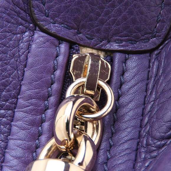 GUCCI Authentic Purple Leather Shoulder Bag - Picture 5 of 10